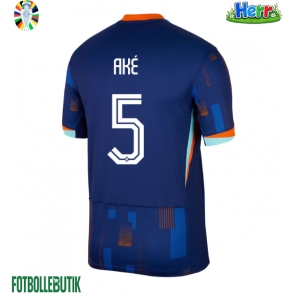 Nederländerna Nathan Ake #5 Bortatröja EM 2024 Kortärmad